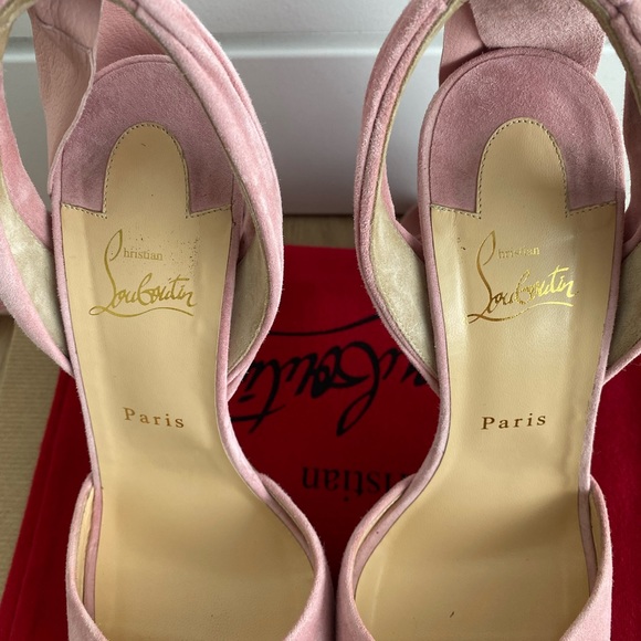 Authentic Christian Louboutin Suede Pink High Sandal size 41 - Picture 8 of 15